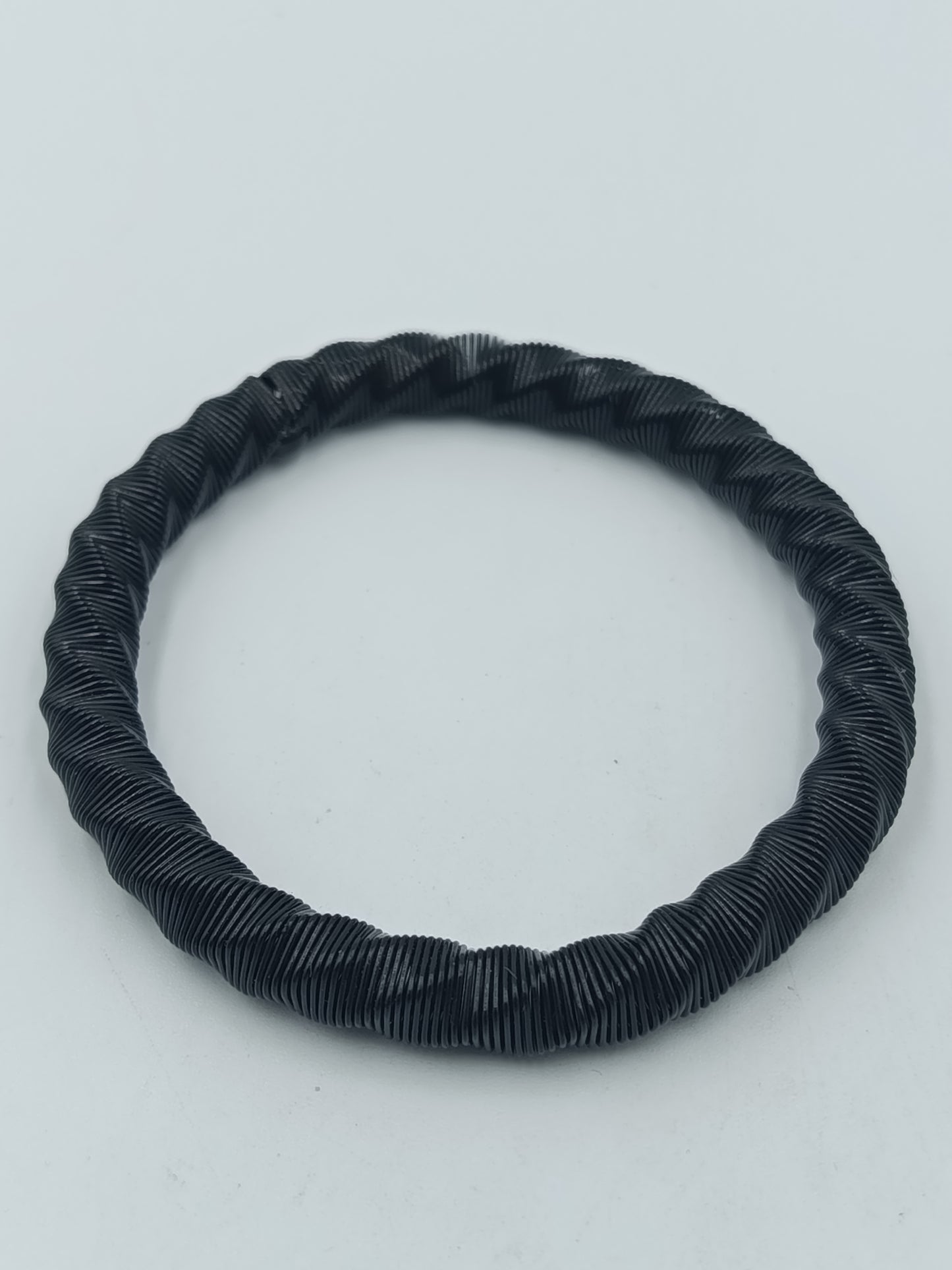 Vintage Elastisches Perlenarmband Schwarz – Minimalistischer Stretch Schmuck
