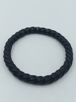 Vintage Elastisches Perlenarmband Schwarz – Minimalistischer Stretch Schmuck
