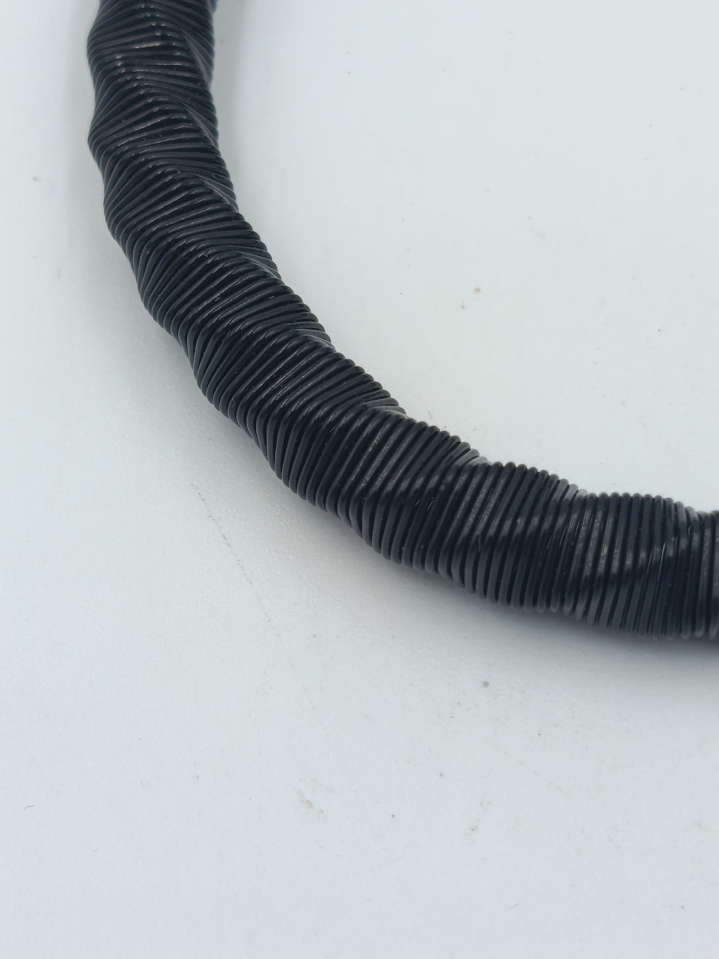 Vintage Elastisches Perlenarmband Schwarz – Minimalistischer Stretch Schmuck