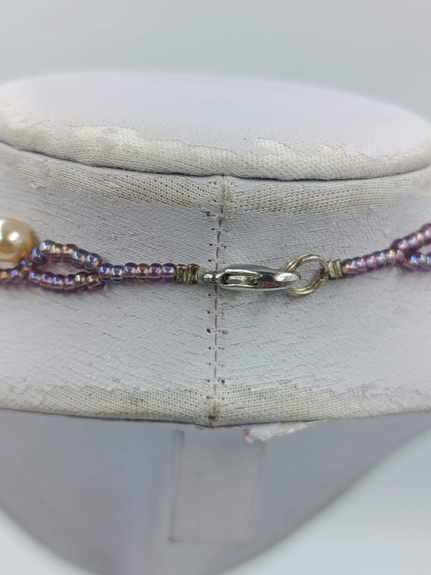 Vintage Perlenkette in Pastellfarben – Zarte Statement Halskette mit Glasperlen