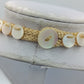 Vintage Muschel Blütenkette in Creme – Boho Statement Halskette