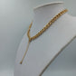 Vintage Gliederkette Goldfarben mit Herzdetail – Statement Halskette