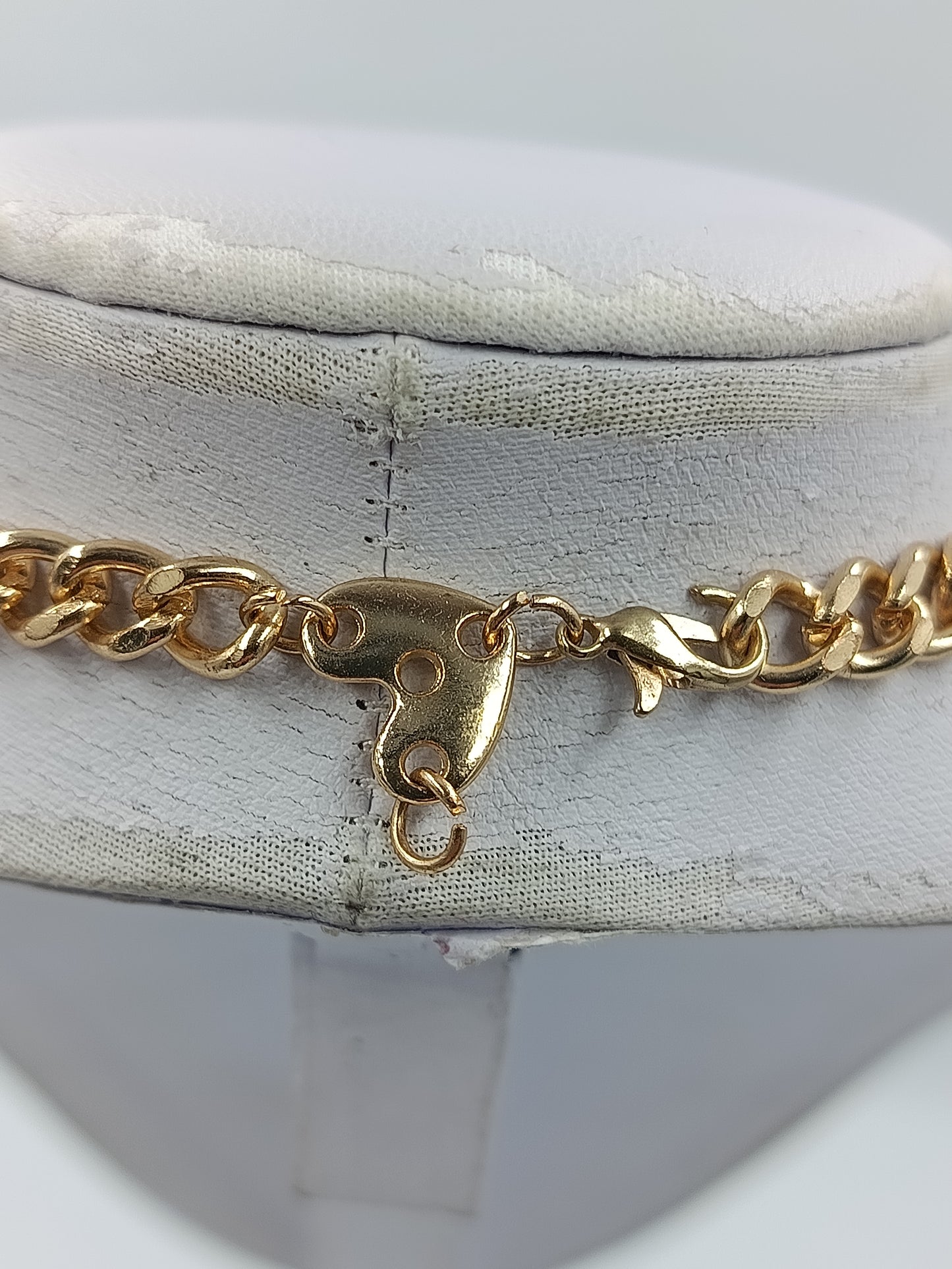 Vintage Gliederkette Goldfarben mit Herzdetail – Statement Halskette