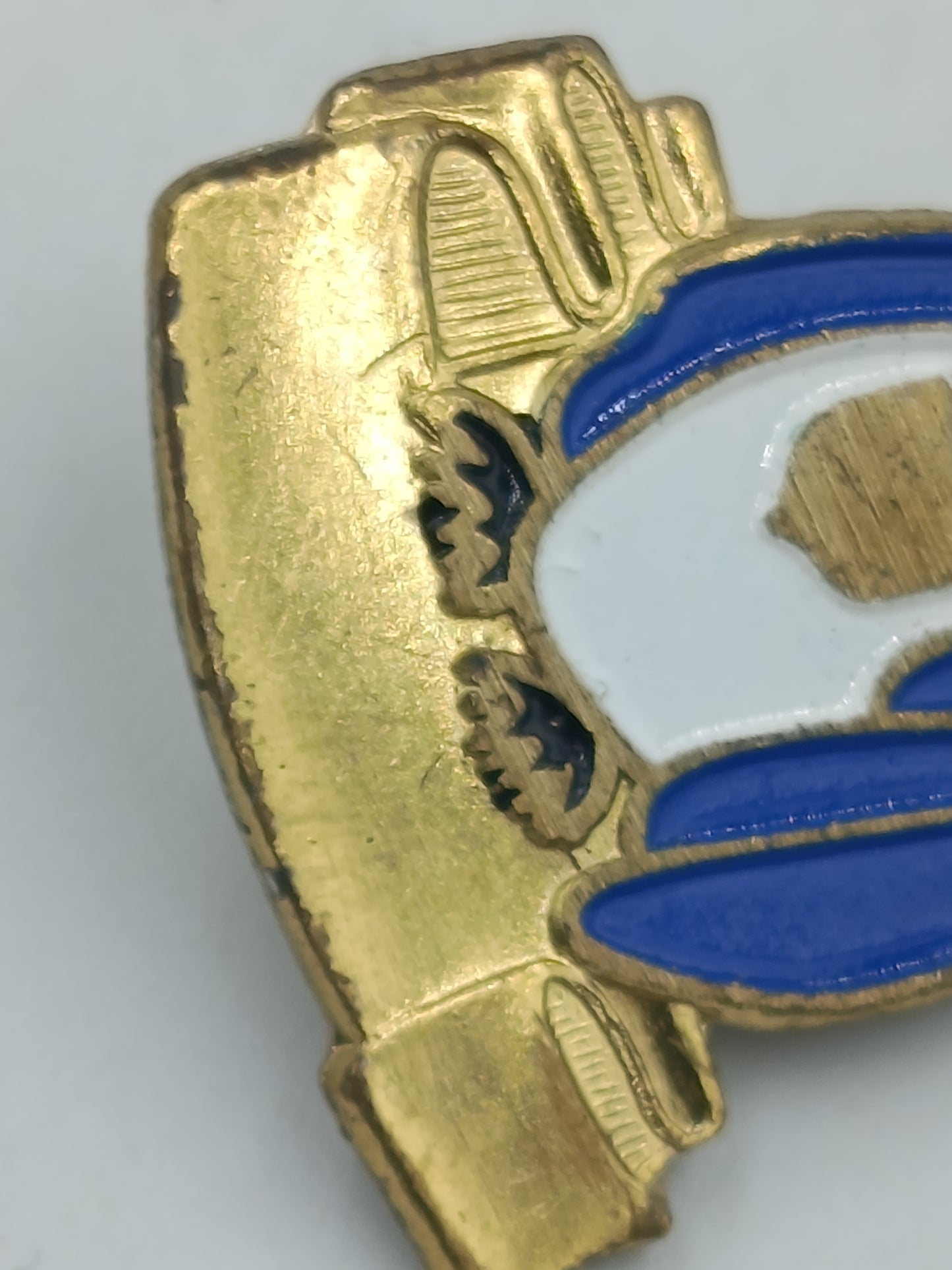 Vintage Eulen Brosche Blau Gold – Emaille Tiermotiv Pin