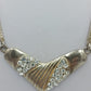 Vintage Strass Collier Silberfarben – Elegante Halskette mit Kristallbesatz