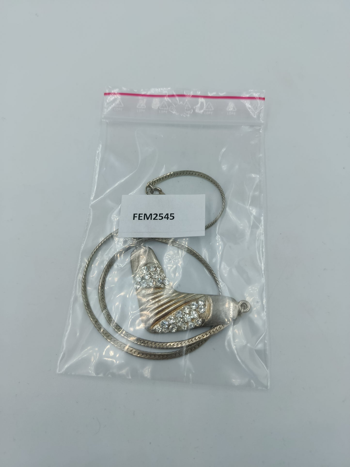 Vintage Strass Collier Silberfarben – Elegante Halskette mit Kristallbesatz