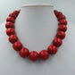 Statement Kette Rot – Große Perlenkette auffällig modern