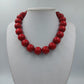 Statement Kette Rot – Große Perlenkette auffällig modern