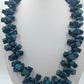 Statement Kette Blau-Grün – Holzperlen Würfel  Rund – Boho Design