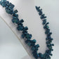Statement Kette Blau-Grün – Holzperlen Würfel  Rund – Boho Design
