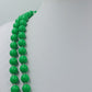 Lange grüne Perlenkette – 120 cm – Rundperlen – Vintage / Retro Style