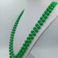 Lange grüne Perlenkette – 120 cm – Rundperlen – Vintage / Retro Style