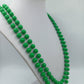 Lange grüne Perlenkette – 120 cm – Rundperlen – Vintage / Retro Style