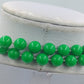 Lange grüne Perlenkette – 120 cm – Rundperlen – Vintage / Retro Style