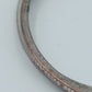 Creole Ohrring einzeln – Metall zweifarbig Silber Kupfer Look – 5 cm