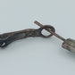 Creole Ohrring einzeln – Metall zweifarbig Silber Kupfer Look – 5 cm
