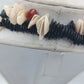 Boho Kette mit Muscheln und schwarzen Scheibenperlen