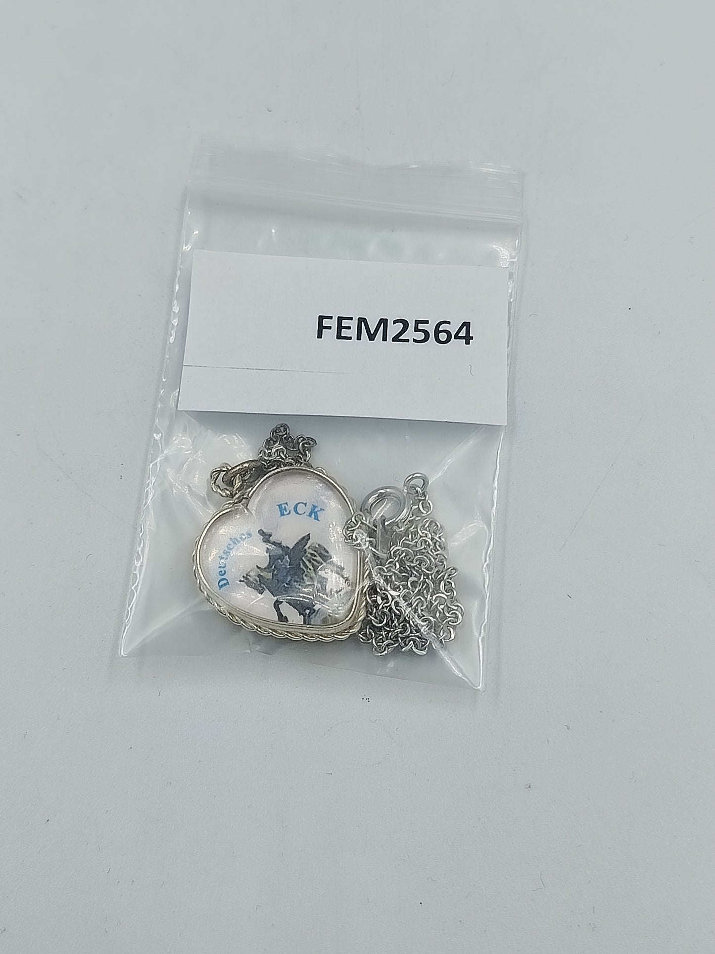 Vintage Herz-Anhänger Kette „Deutsches Eck“ – Souvenir – 44 cm