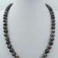 Kette aus Natursteinperlen – 925 Silber Verschluss – 50 cm