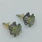 Vintage Ohrstecker Grün – quadratische Strasssteine – klassisch elegant
