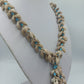 Vintage Muschelkette mit türkisfarbenen Perlen – Boho