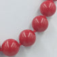 Vintage Statement Kette Rot – große Kugelperlen mit Verlängerung