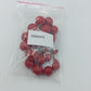 Vintage Statement Kette Rot – große Kugelperlen mit Verlängerung