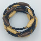 Boho Wickelarmband Holz Perlen – mehrreihig elastisch – Ethno Stil
