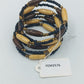 Boho Wickelarmband Holz Perlen – mehrreihig elastisch – Ethno Stil