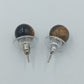 Ohrstecker Tigerauge Kugel – Klassische Edelstein Ohrringe – Braun