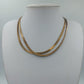 Vintage Schlangenkette doppelt – Goldfarbene Halskette 74 cm