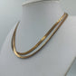 Vintage Schlangenkette doppelt – Goldfarbene Halskette 74 cm