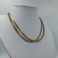 Vintage Schlangenkette doppelt – Goldfarbene Halskette 74 cm