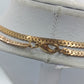 Vintage Schlangenkette doppelt – Goldfarbene Halskette 74 cm
