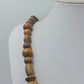 Vintage Holzperlenkette elastisch – Ethno Boho Statement Halskette