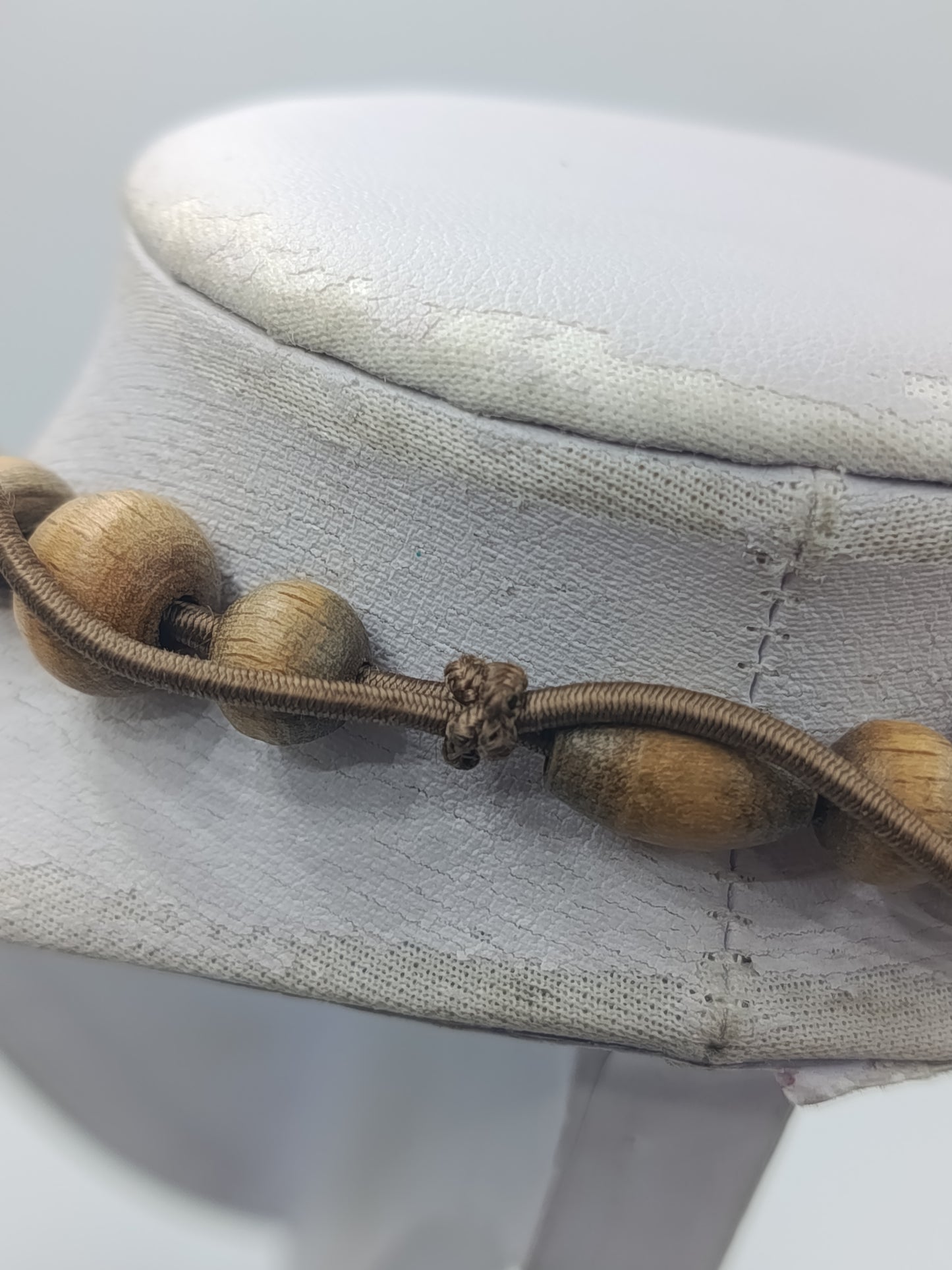 Vintage Holzperlenkette elastisch – Ethno Boho Statement Halskette