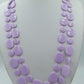 Lange Vintage Perlenkette Flieder  ohne Verschluss, Statement Kette