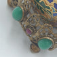 Cloisonné Schmuckei mit Standfuß – Vintage Dose / Schmuckkästchen