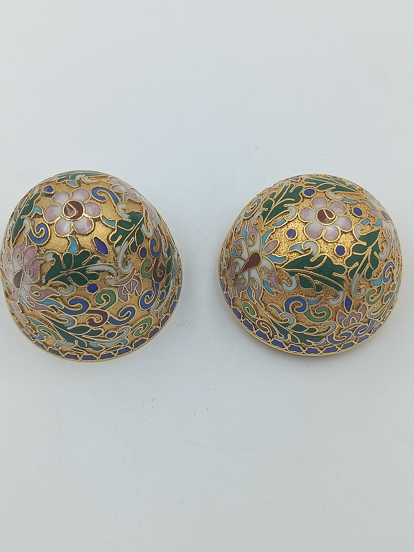 Cloisonné Schmuckei mit Standfuß – Vintage Dose / Schmuckkästchen
