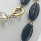 Auffällige Designer-Kette mit Glas Perlenelementen – 100 cm