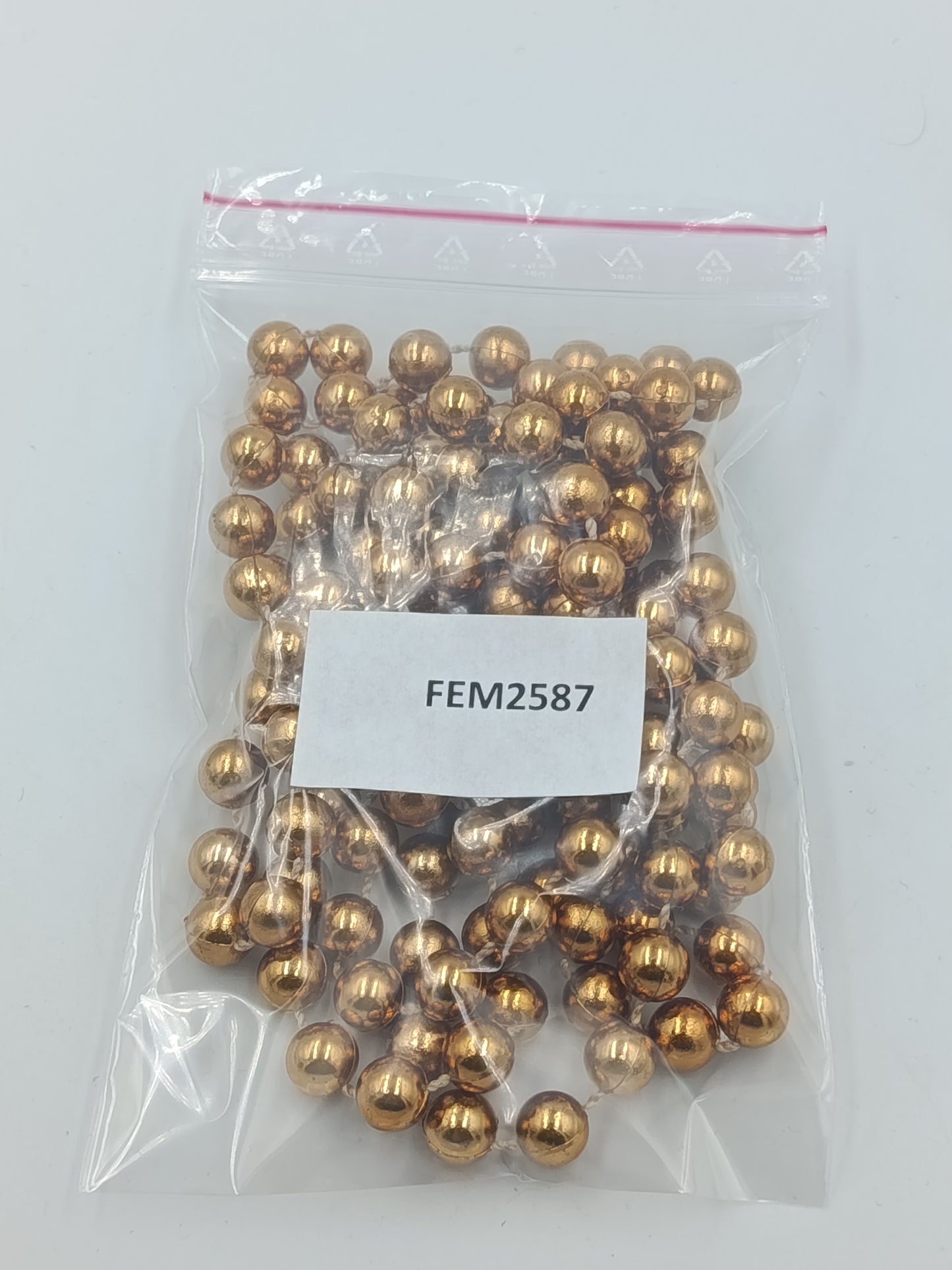 Mehrreihige Perlenkette Goldfarben – 148 cm – Lagenlook
