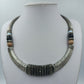 Statement Collier Ethno Design Silberfarben mit Zierelementen – 35 cm