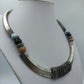 Statement Collier Ethno Design Silberfarben mit Zierelementen – 35 cm