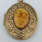 Antiker Medaillon Anhänger – Foto-Medaillon mit floralem Dekor, ca. 5 cm