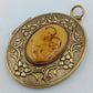 Antiker Medaillon Anhänger – Foto-Medaillon mit floralem Dekor, ca. 5 cm