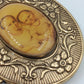 Antiker Medaillon Anhänger – Foto-Medaillon mit floralem Dekor, ca. 5 cm