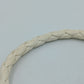 Geflochtenes Armband weiß mit Strass-Element – ca. 20 cm