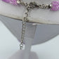 Statement Kette lila mit großem Anhänger – Perlenkette 53 cm