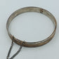 Vintage Armreif silberfarben mit Sicherheitskette –  ca. 6,5 cm
