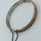 Vintage Armreif silberfarben mit Sicherheitskette –  ca. 6,5 cm
